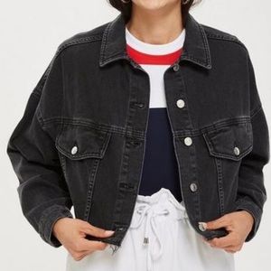 TopShop Hacked Off Cropped Denim Jacket